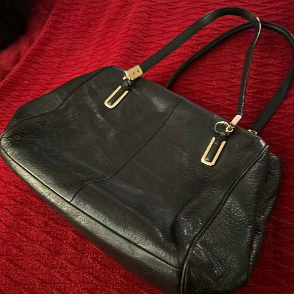 Black leather Coach handbag - Picture 4 of 5